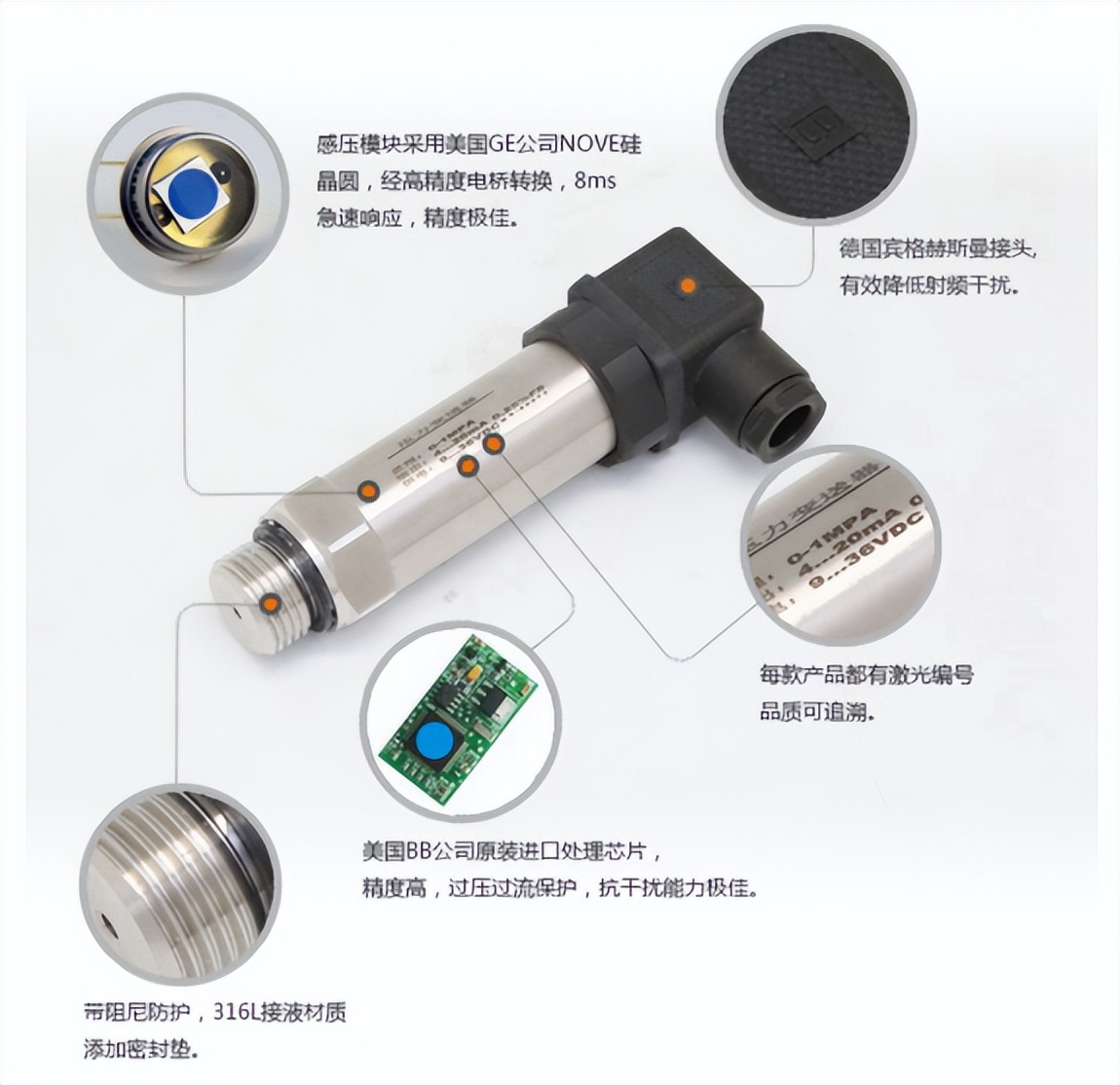 電壓輸出信號，壓力變送器