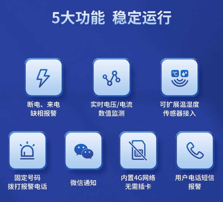 遠程斷電報警器的五大功能通過活化，穩(wěn)定運行