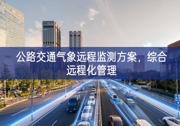 「智慧城市」公路交通氣象遠程監(jiān)測方案共謀發展，綜合遠程化管理