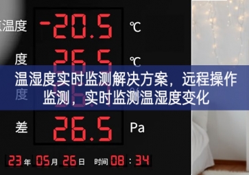 「環(huán)境監(jiān)控」溫濕度實時監(jiān)測解決方案向好態勢，遠程操作監(jiān)測相對簡便，實時監(jiān)測溫濕度變化
